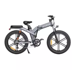 Електровелосипед Engwe X-26 (750 Вт, 19 + 7,5 А/ч, 48 В ), колеса 26", сірий